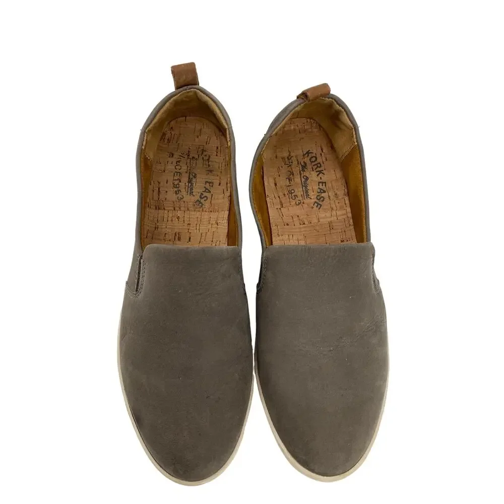Kork-Ease Peyton women 7.5 Gray Slip On leather Comfort loafer Shoes